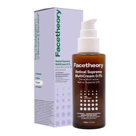 facetheory Retinal Supreme MultiCream 0.1% (Unscented) - Brightening, Firming & Plumping Overnight Anti Aging Serum & Moisturiser in One - Hybrid Night Cream & Serum (50ml)