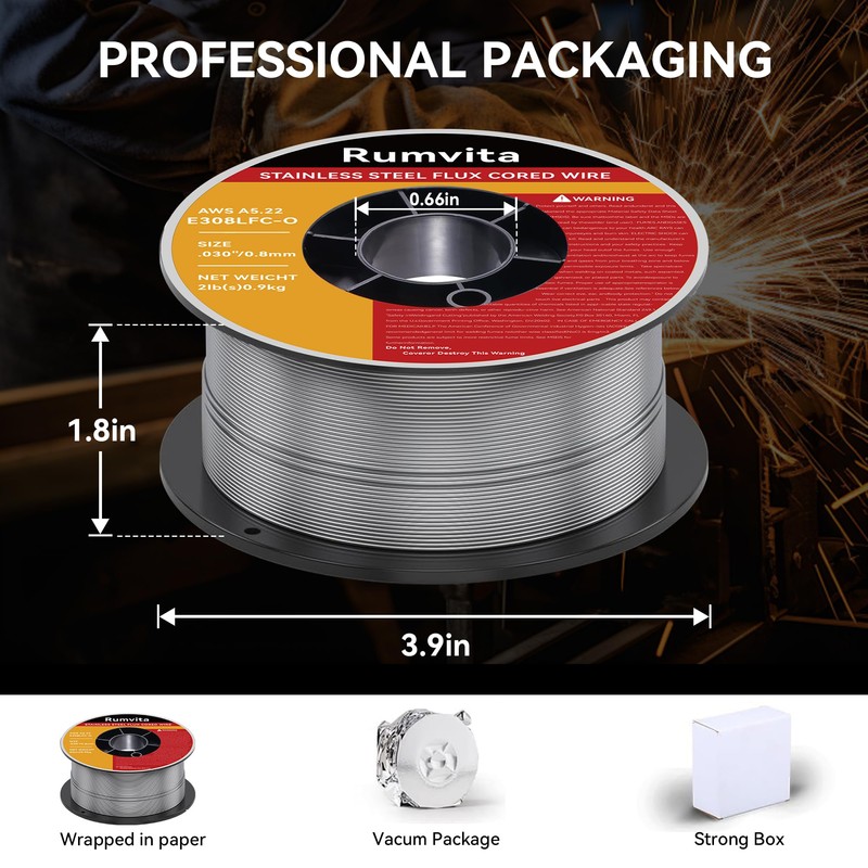 Stainless Steel Flux Cored Wire E308LFC-O .030-Diameter, MIG Welding Wire