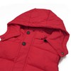 Kids Padded Vest Winter Puffy Detachable Hooded Zipper Up Sleeveless