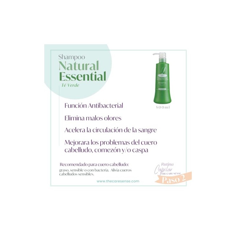 Chihtsai | Shampoo Natural Essential Té Verde: cuero cabelludo sensible,