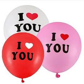 [USA-Sales] Happy Valentines Day Party I Love You Heart Balloons, Qty. 20 pcs, 12" Premium Latex Quality, Assorted Colors, by USA-Sales Seller