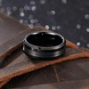 King Will 8mm Men's Tungsten Carbide Wedding Band - Black