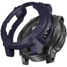 Miimall - Funda compatible con Garmin Instinct 3 Solar, funda protectora de TPU suave anticaída para reloj inteligente Instinct 3 Solar de 45 mm para hombres y mujeres, color azul DaBlue