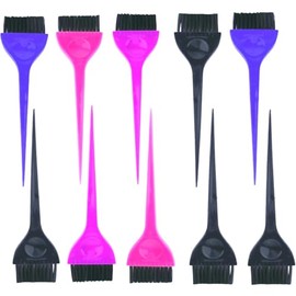 Juego de 10 pinceles para teñir el cabello, juego de brochas de aplicación de color de cabello, kit de herramientas de peine para uso en salón y brico