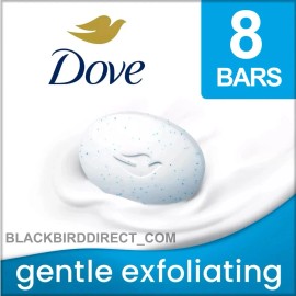 Dove  8 Pack Dove Gentle Exfoliating Beauty Cream Bar Soap New 8 x 3.75oz