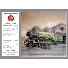 Flying Scotsman Steam Train Surperb Designed Metal Sign-2
