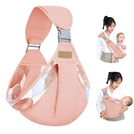 AnnuoYi Baby Carrier, Adjustable Baby Sling, Soft Breathable Portable Baby Strap, for Toddlers 3 Months to 3 Years Old (Pink)
