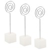 PATIKIL Resin Cube Base Picture Card Holder, 3 Pack Circle