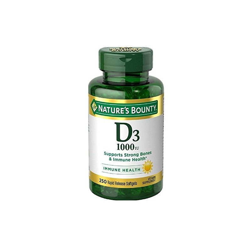 Nature's Bounty Vitamin D3-1000 IU, Rapid Release Softgels 250 ea