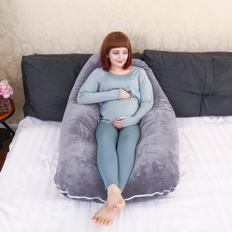 MOON PINE Pregnancy Pillow, U Shaped Full Body Pillow for