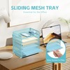 DRQ 6-Tier Paper Letter Tray Organizer with Handle, Mesh Desk