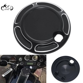 Unbranded Black Cut Fuel Gas Tank Door Cover Cap For Harley Touring 92-07 FLHX FLHT FLTR