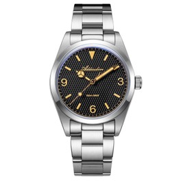 ADDIESDIVE Elegant Mens Wrist Watches Easy to Read Waffle Dial 100 M Waterproof VH Sweep Second Movement Super Lume Quartz Analog Watches for Unisex