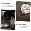 Zerodeko 2pcs Flannel Coffee Filter Strainer Bag Stainless Steel Frame