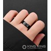 King Ring 6mm Tungsten Ring – Super Polished Matt Black