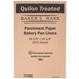 Baker's Mark 1000 16" x 24" Full Size Quilon Coated Parchment Paper Pan Liner Baking Sheets