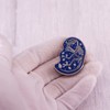 Blue Velociraptor skeleton Enamel Pin Brooch Metal Badge for Backpacks