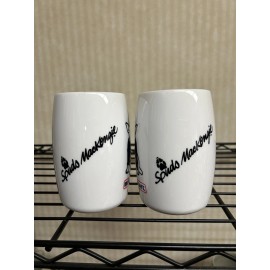 Bud Light Lot Of 2 Spuds MacKenzie Bud Light MUG  Anheuser Busch  White Plastic