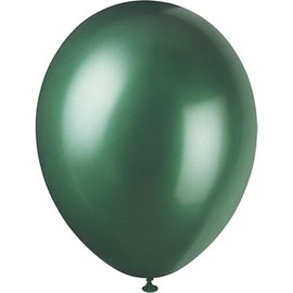 Mr Gadget's Solutions Dark Green Party Balloons- 12'' Latex Crystal Balloons, Pack of 50