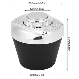 1Pc High Strength Steering Wheel Control Button 8 Key Definition Function Cup Shape Universal Car