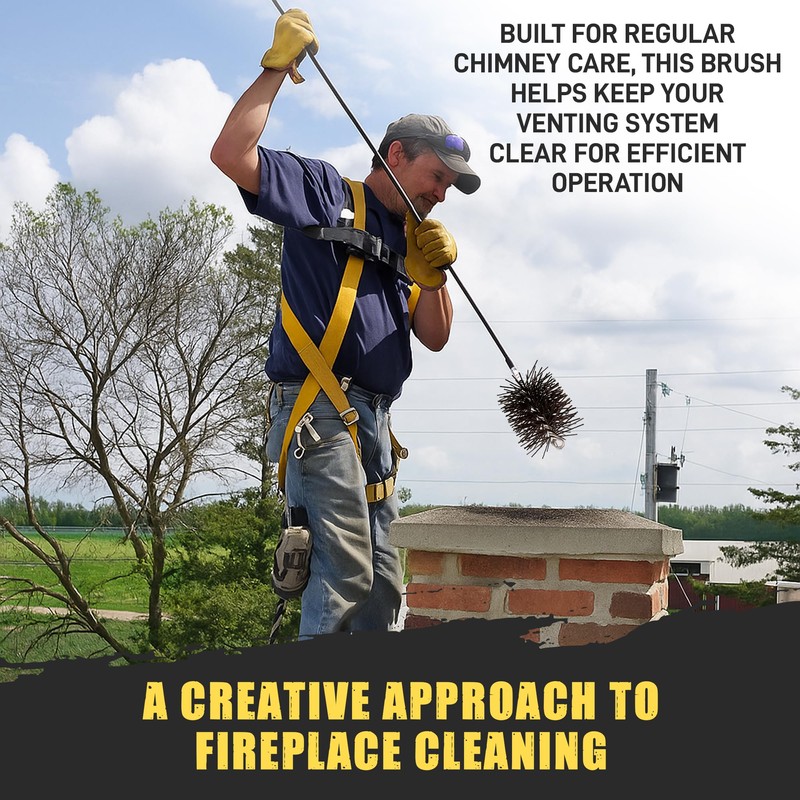 5” Round Poly Chimney Brush | Heavy-Duty Cleaning Head with