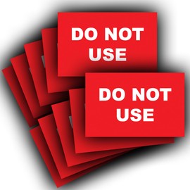 10 Pack - Do Not Use Labels - Electrical Safety Vinyl Stickers - 80mm x 50mm