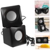 Operitacx 1 Pair Portable Desktop Speakers with Strong Bass for