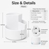 Rotating Pen Holder for Desk Organization - 3-Compartment Storage for