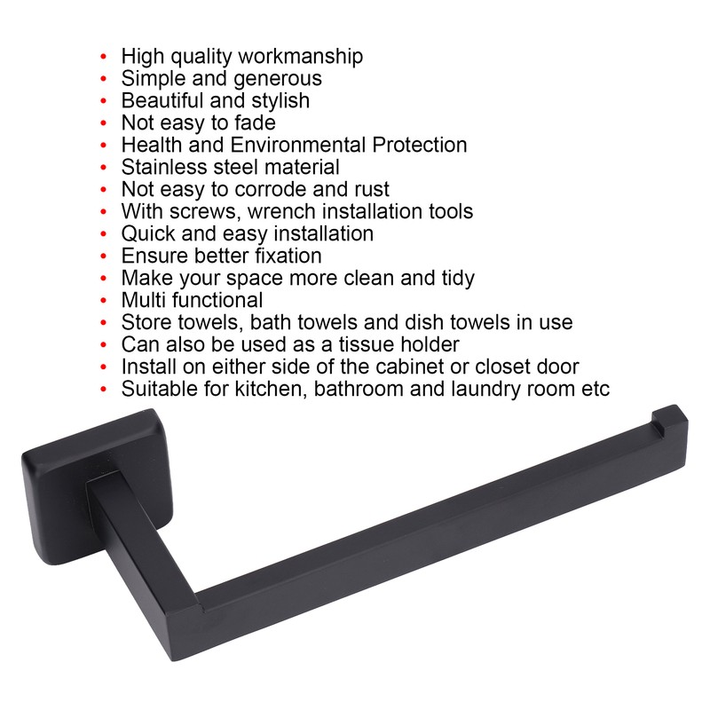 Towel Rack 304 Stainless Steel Single Pipe Wall Mounted Towel