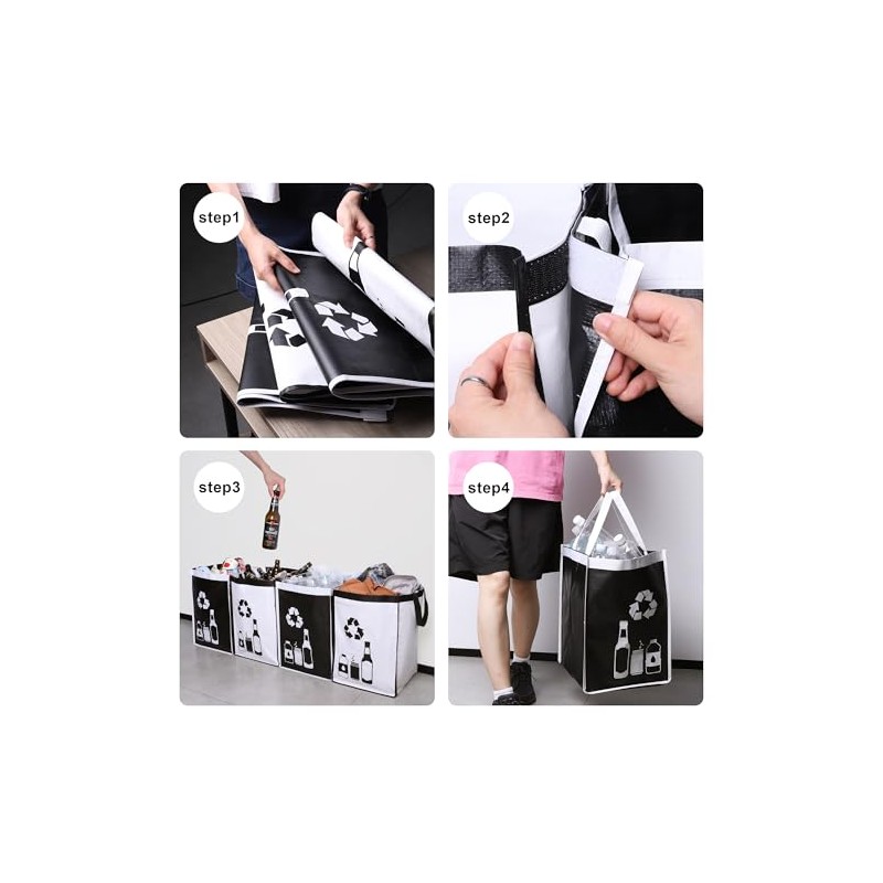 REFARICO Recycle Waste Bag for Kitchen Home- Indoor Recycling Bins