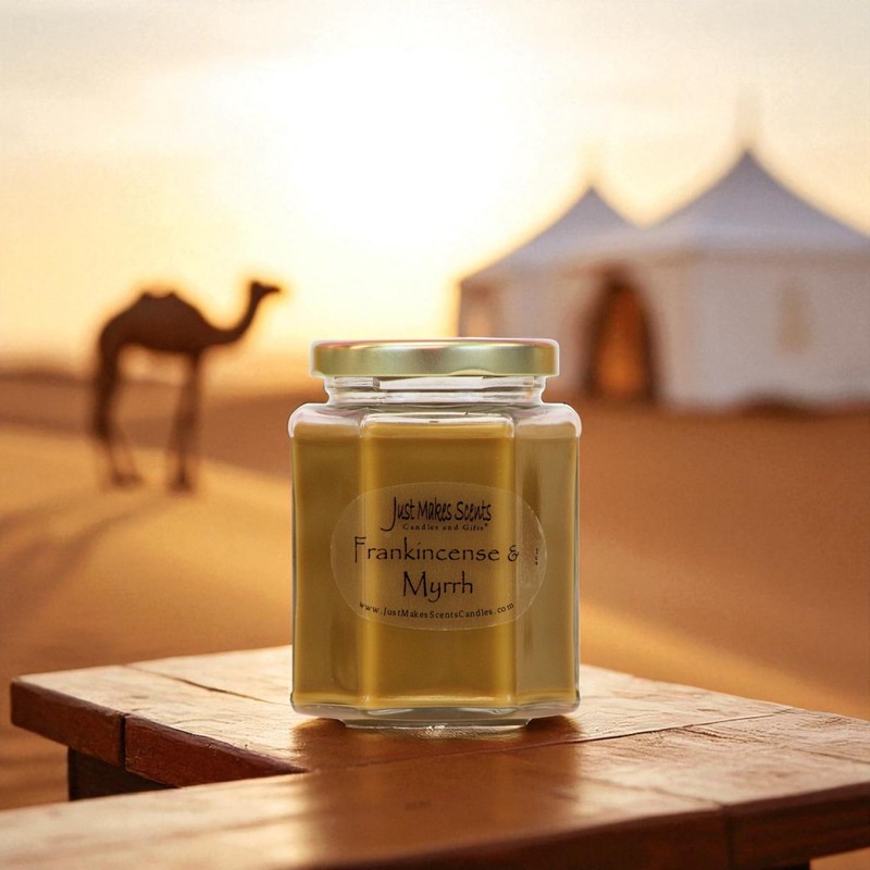 Frankincense & Myrrh Scented Blended Soy Candle (8 oz)