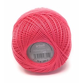 Gründl Häkelgarn 10 Filet crochet Yarn, 100% Cotton (Mercerised, Gassed, Combed), 50 g Ball / 280 m LL, 20 Amazing Colours