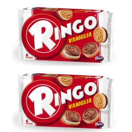 Pavesi: "Ringo" Vanilla Biscuits 6 portions with 6 biscuits - 11.6 Oz (330g) Pack of 2