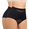 Nebility 2 Piece Tummy Control Shapewear Butt Lifting Underwear for Women Lower Belly Waist Trainer Seamless Faja Body Shaper (Black 2pk, XX-Large)