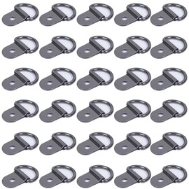 Antfly 30 PCS Small D-Ring Tie Downs, Anchor Lashing D Rings, Small Tie Down Anchor for Loads on Case Truck Cargo Trailers RV Boats (Grey)