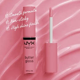 NYX PROFESSIONAL MAKEUP Butter Gloss, Non-Sticky Lip Gloss - Angel Food Cake (True Mauve) | NYX PROFESSIONAL MAKEUP
