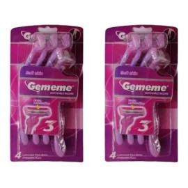 PM 2 Sets De Rastrillos De Mujer Acero Inoxidable 3 Hojas