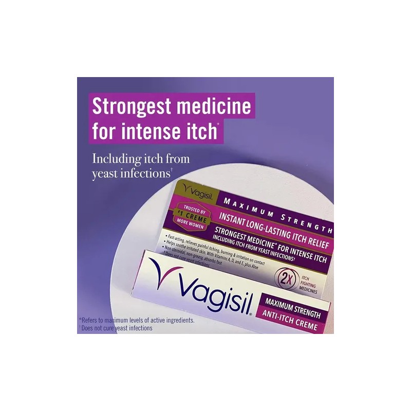 Vagisil Crema Calmante Femenina Anti Picazón Fuerza Max 28g