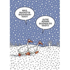 Inkognito Postcard A6 • 19231 ''In die Röhre gucken Artist: Tetsche • Cartoons • Christmas