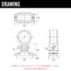 Koei Kasei Vibration-Proof Resin Pipe Clamp with T-Bracket for Wall