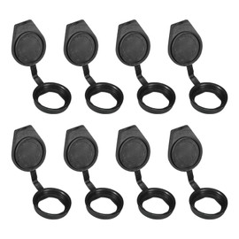 PATIKIL 22 mm Door Lock Dust Cover 8 Pack Rubber Waterproof Key Panel Cam Lock Dust Protection Cap for 22 mm Cam Lock Black