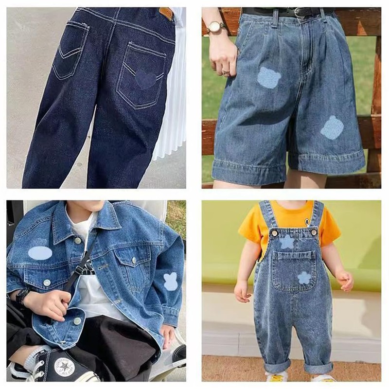 Denim Patches, Repair Patches, Iron Patches, Rectangular, Approx. 3.7 x