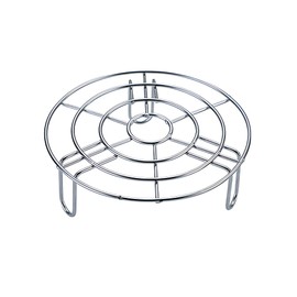 Turbokey Steel Rack Dia 6.3" For Steaming Lifting Food In Pots Pressure Cooker For Baking Canning Rack 304 Stainless Steel Steamer Rack for Air Fryer, Pots Cookware (Height 2.8",6.3"/16cm)