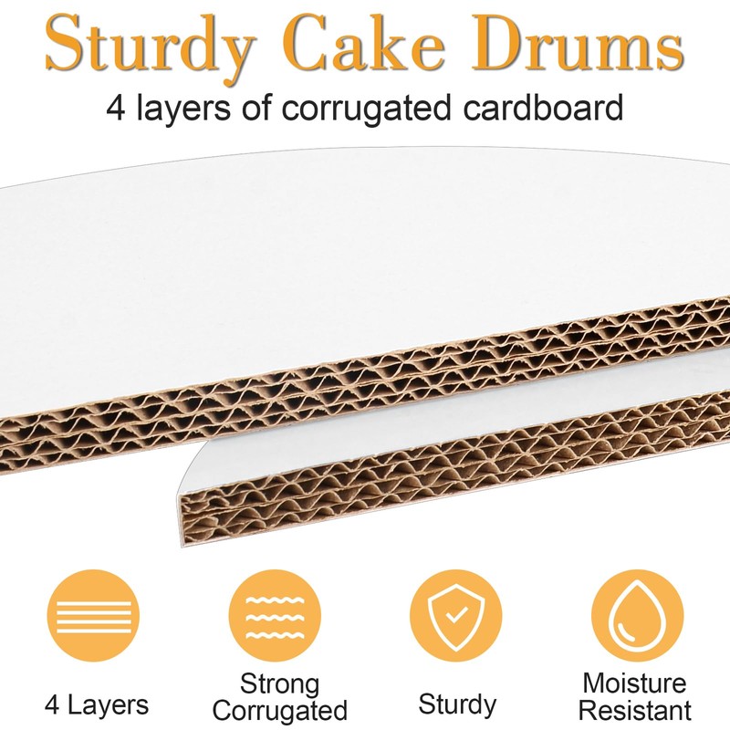 Sudaya 12 PCS Cake Drums 14 Inch, 14inch Drum, Cake