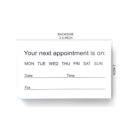 RXBC2011 Appointment Reminder Cards Pack of 100 Sky Blue