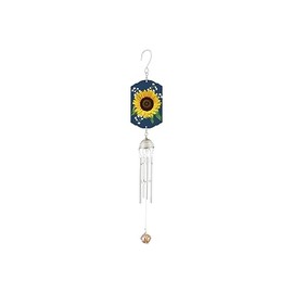 Carson Radiant - Imagen de girasol perfecto campanilla melodiosa tonos duraderos, diseño de metal, 18 pulgadas de longitud, regalo, decoración del hogar