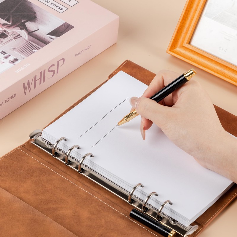 Mr. Pen A5 Leather Planner - 6 Ring Binder, Refillable