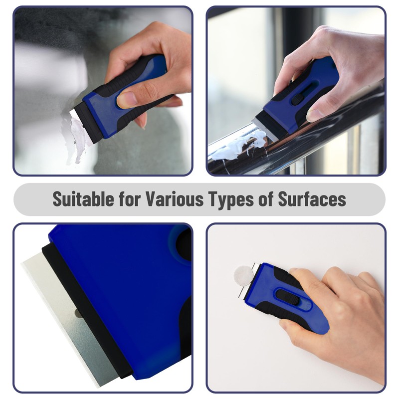 Bates- Razor Blade Scraper Tool Set, 2 Pack, Black &