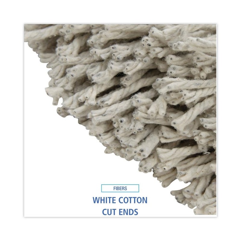 Boardwalk 2032CEA Cut-End Wet Mop Head, Cotton, No. 32, White