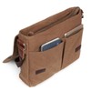 LOSMILE Mens Canvas Messenger Shoulder Bag. (Brown)